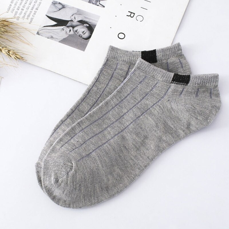 1 Pair Unisex Women Stripe Cotton Socks Short Ankle Low Cut No-show Casual Soft E06F
