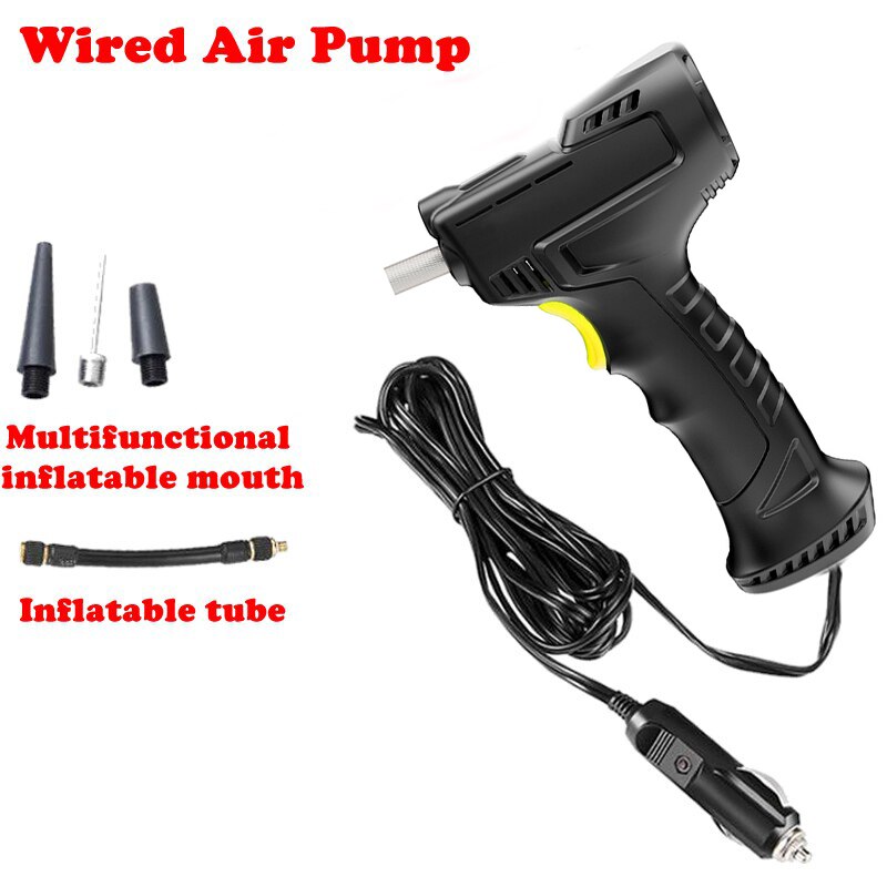 120W Tragbare Auto Reifen Pumper Wiederaufladbare Drahtlose Aufblasbare Pumpe Digital Anzeige Luftpumpe Automatische Reifen Inflator Ausrügestochen: Wagen aufladen verdrahtet
