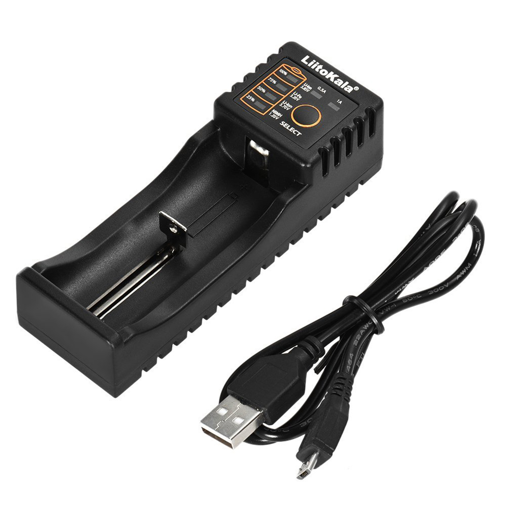 Cargador de batería Liitokala Lii-100 para 18650 26650 4,35 V/3,2 V/3,7 V/1,2 V batería recargable