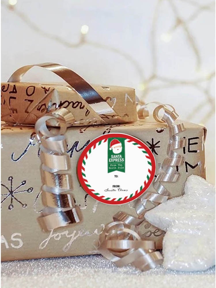 Merry Christmas DIY Handmade Sticker Package Thank You Label Sealing Stickers Party Festive Decor Supplies Children Adult