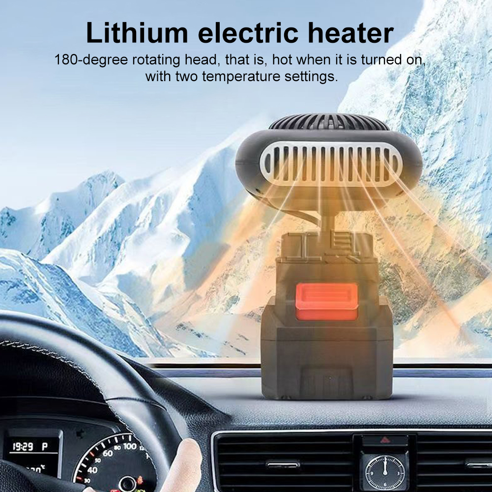 170W Fast-heating Electric Heater Mini Fan Battery Powered Small Space Heater Office Home Heater Fan for Cold Weather