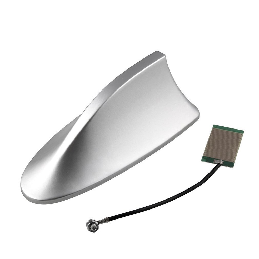 Universal- Auto Hai Antenne Auto Außen Dach Hai Flosse Antenne Signal Schutz Luft Wagen Styling: Silber-
