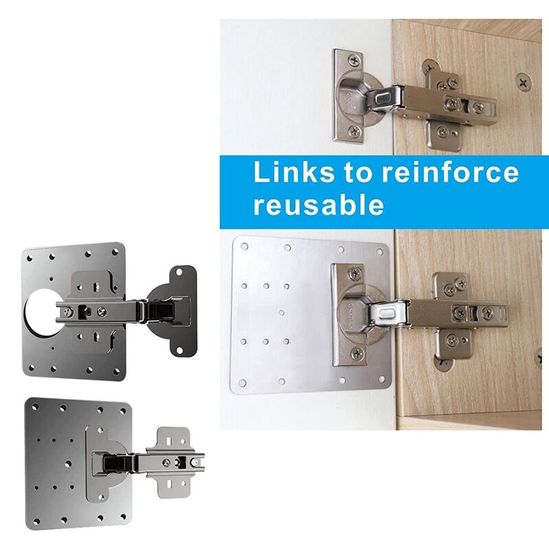 Hinge Repair Kit,Hinge Repair Brackets,Hinge Repair Plate - Kitchen Cabinet Door Hinge Repair Kit Tool.(4 Pack)