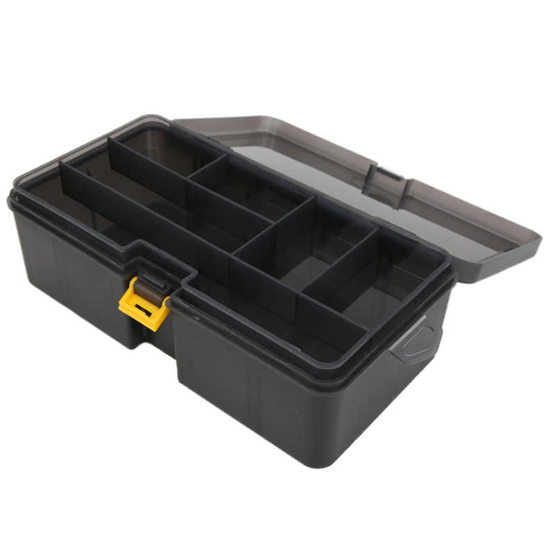 Boîte de rangement pour appâts de pêche, Double couche, multifonctionnelle, en plastique, matériel et accessoires, mallette à outils