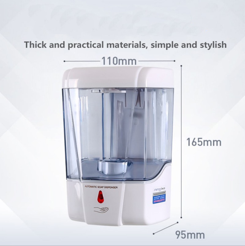 300/700ml Wall Mounted Automatic Sensor Liquid Soap Dispenser Hands Free Washer Touchless Sanitizer kitchen bathrooms
