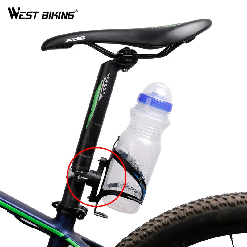 Vest cykling drejelig cykel kedel udvidelse holder monteret cykling vandflaske bur adapter til cykel styr sadel sadelpind