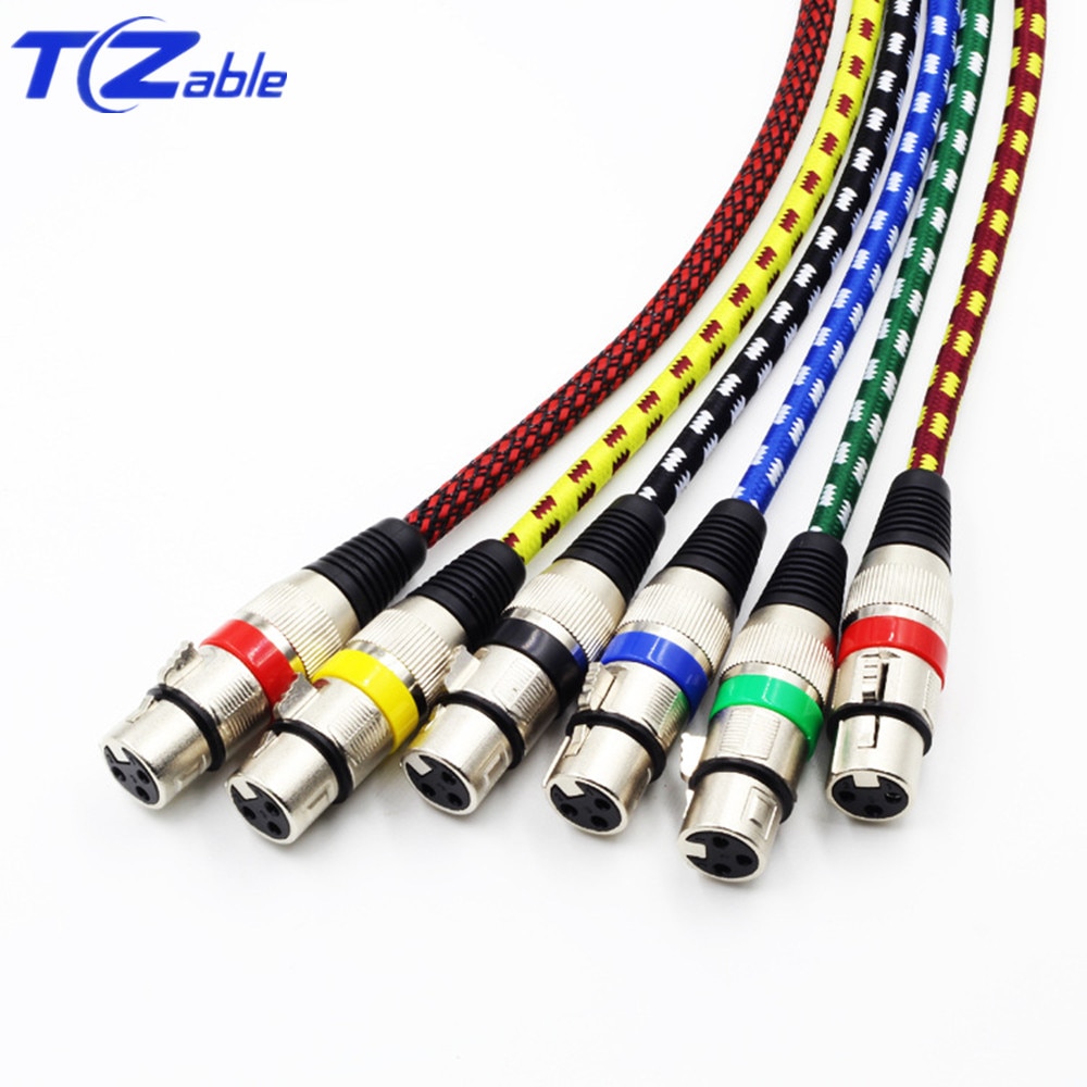 XLR Cable 3 pin Male To Female Adapters XLR Extension Cables Aux Jack For Microphone Mixer Amplifier Audio Cable