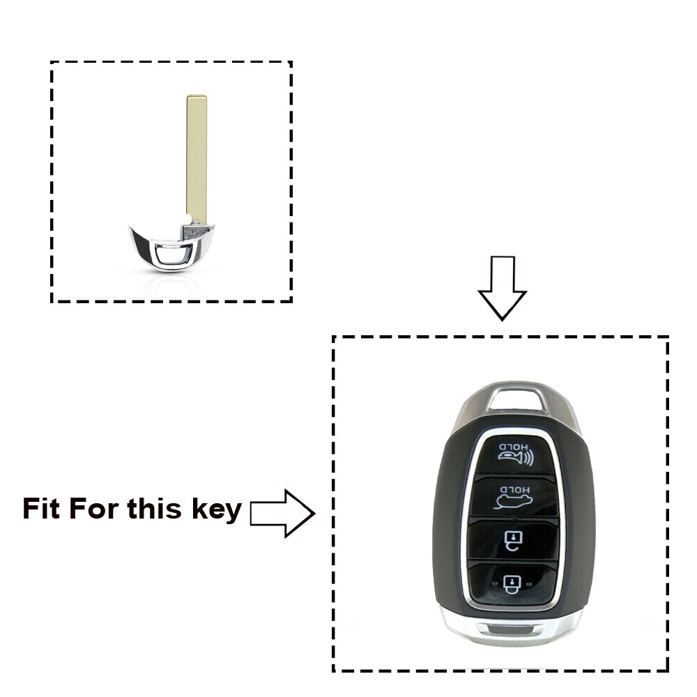 KEYYOU 10x Smart Emergency Key Blade For Hyundai Veloster Snart Tucson I30 Creta Solaris Remote Control Key Blade