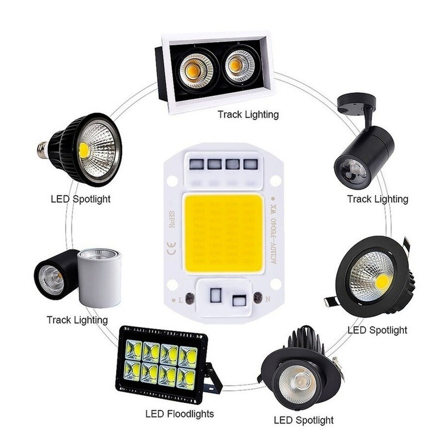 220V Led Chip 20W 30W 50W Cob Chip Geen Behoefte Driver Led Lamp Kralen Voor Overstroming licht Spotlight En Wandlamp Straat Licht Lampada
