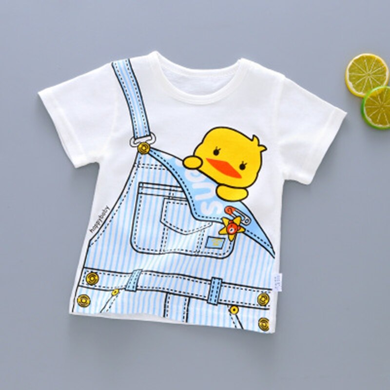 Kinderen Korte Mouwen T-shirts, Kleine En Middelgrote Meisjes, Zomer Katoen Dieptepunt Shirts, jongens Half Mouwen T-shirt Top