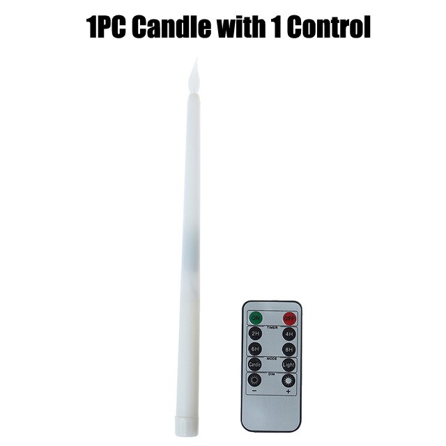 8/4/1 PCS 28CM Flameless Taper Candles Battery Powered Remote Control Wedding LED Candles for Home Decoration: Type A