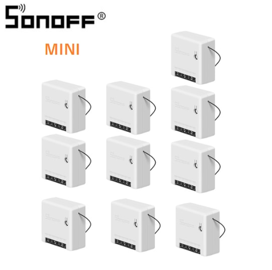 1-10 pièces Sonoff Mini commutateur Wifi bidirectionnel Intelligent Wifi bricolage commutateur Intelligent domotique commutateur de télécommande fonctionne avec Alexa