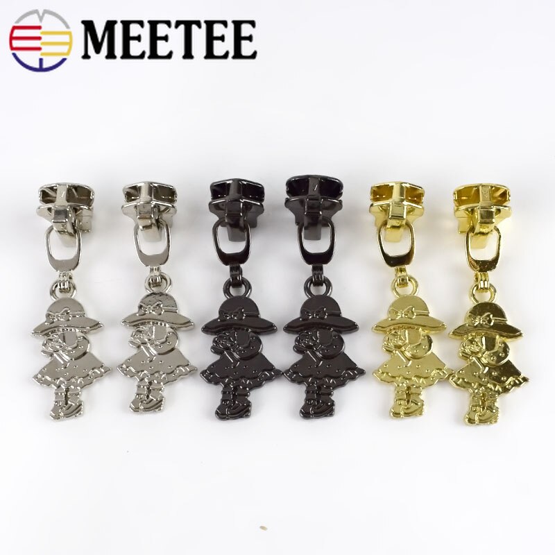 10pc Meetee 3 #5 # Cursore Della Cerniera per il Metallo Resina Chiusure Lampo cerniera lampo kit di Riparazione Cappotto FAI DA TE Del Raccoglitore Valigia cerniera lampo estrattore Testa Su Misura Strumento