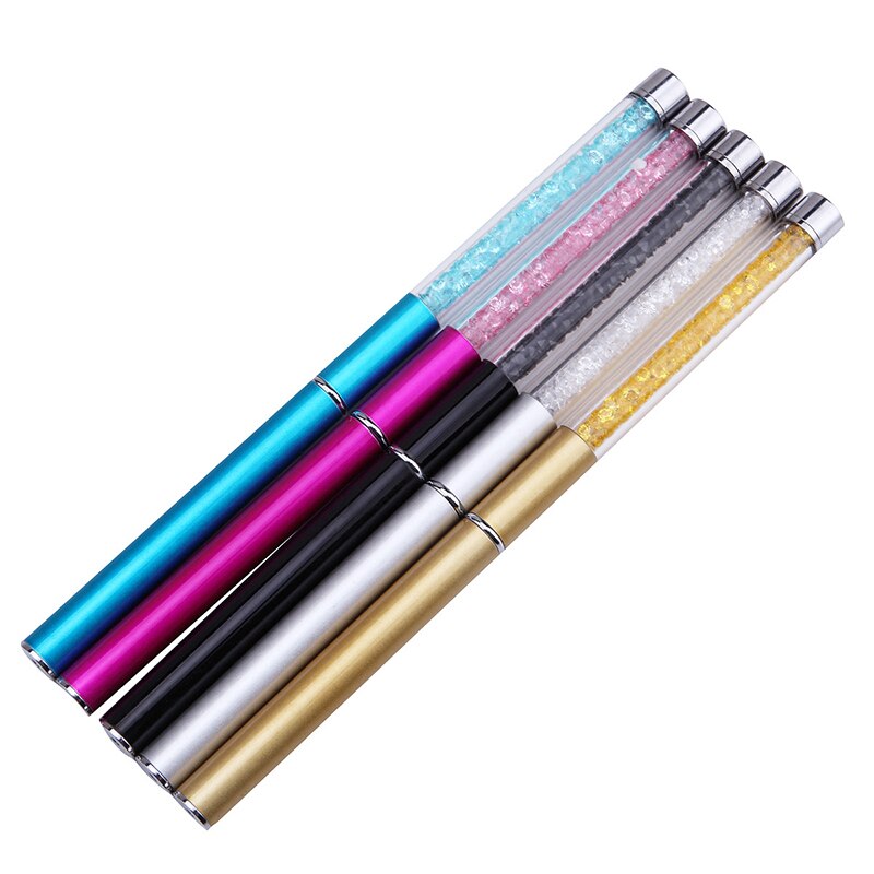 Spiker uv gel pensel liner penn krystall håndtak manikyr negler fransk Kunst akryl uv gel prikker penn forlengelse mann pensel verktøy