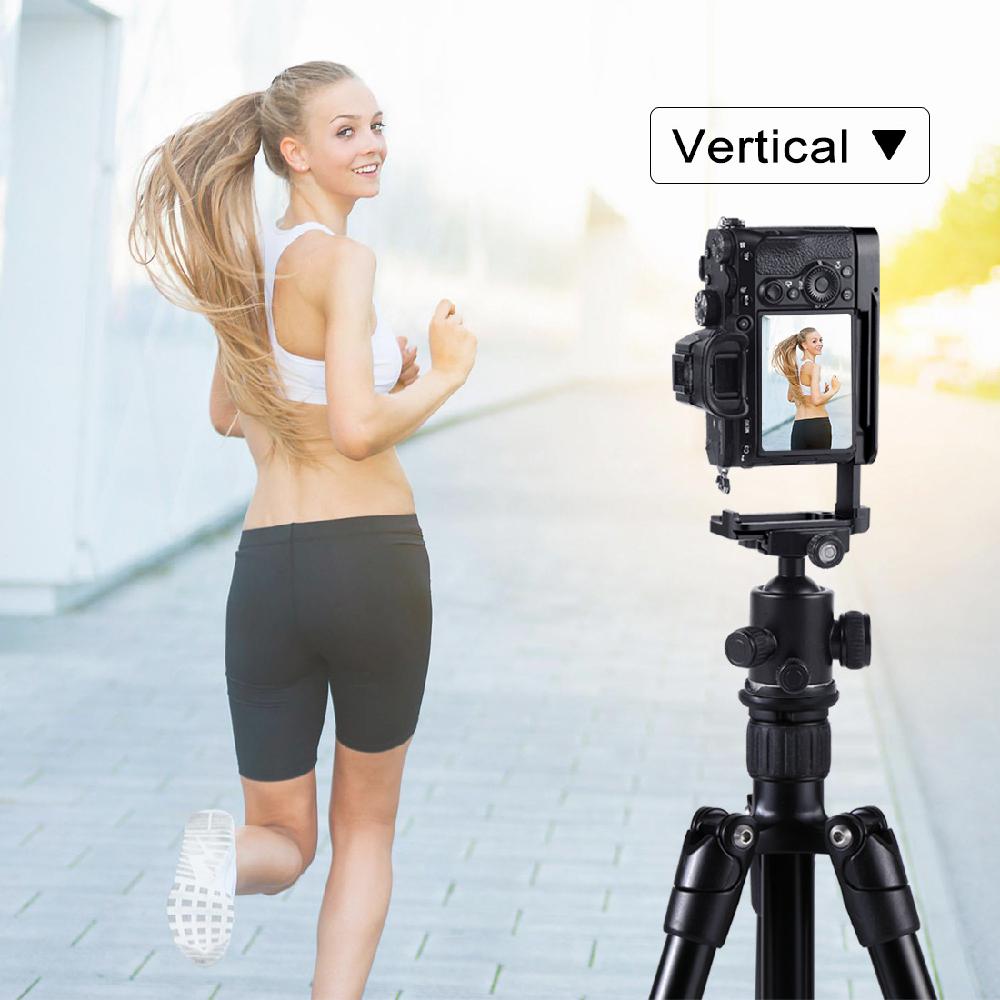 Dslr-kameror stabilisatorer fäste cnc aluminiumlegering l-formad vertikal platta för sony  a7 m 3