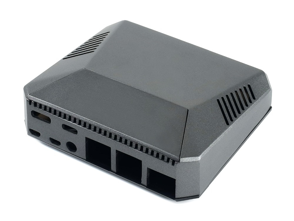 Raspberry Pi 4B Aluminum Case With Fan Heatsink Safe Power Removable GPIO Cover for Raspberry Pi 4 Model B Metal ABS Shell Box