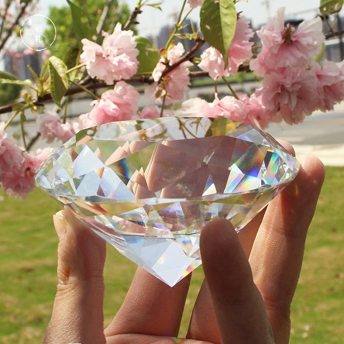 30Mm Geslepen Kristal Diamond Clear Glas Ruwe Edelsteen Romantische Chrismas Party Versiering Desktop Ornamenten Home Decor