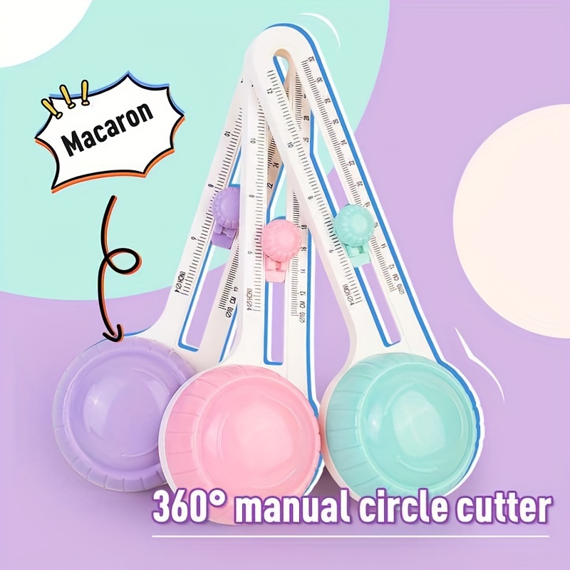 Circular Paper Cutter Scrapbook Cards Circle Shape Cutter DIY Round Cutting Knife 360 Rotary Circle Cutter