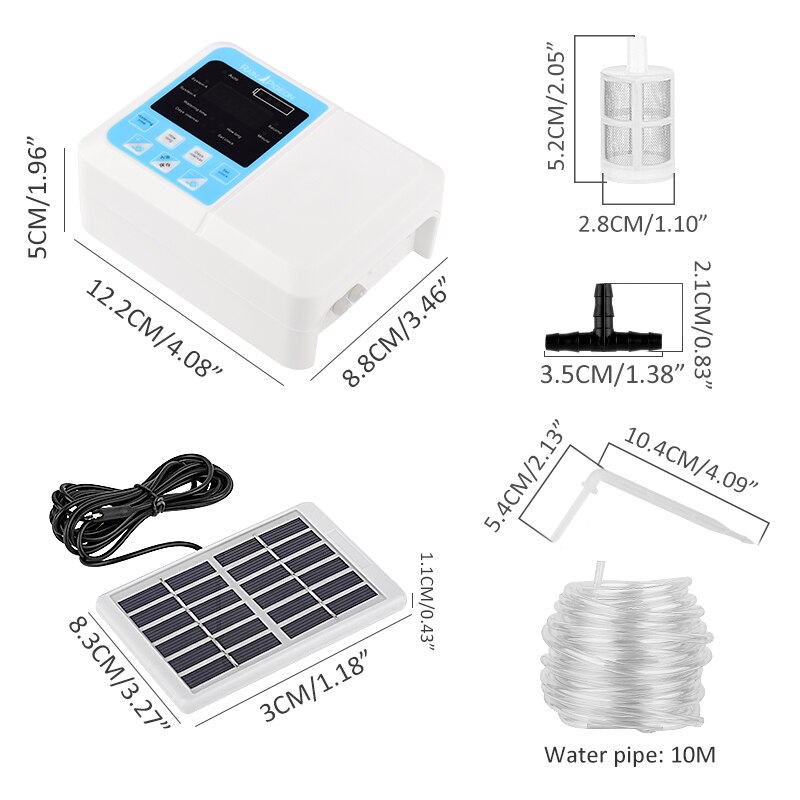 Solar Energy Charging Potted Plant Drip Irrigation Water Pump Timer System Intelligent Garden Automatic Watering Device