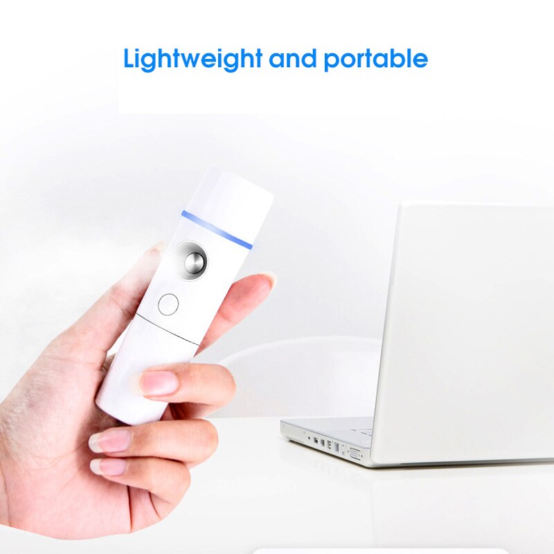 Eloole mini bærbar nano spray luftfugter ansigt damper fugtighedsgivende fugtgivende fin spray batteri magt uden tørre batterier