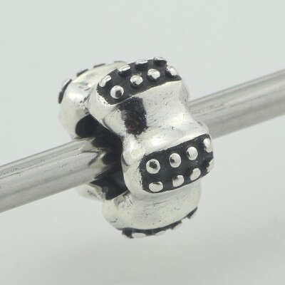 Authentic 925 Sterling Silver Spacer Stopper Heart Flower Bead Charm Fit European Style 3.0mm Bracelet Jewelry: 6