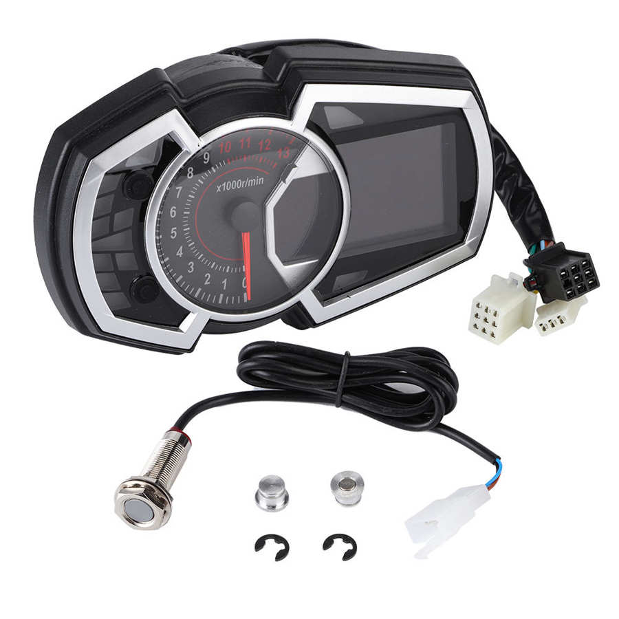 Auto Toerenteller Toerenteller Auto 12V Motorfiets Digitale Kilometerteller Lcd Display Gauge Universele Accessoire Gauge Toerenteller Auto