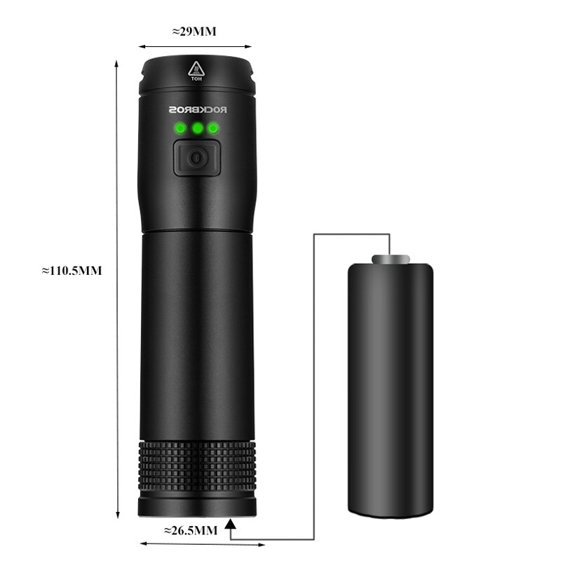 ROCKBROS-luz delantera para bicicleta, faro LED de 700 lúmenes, recargable vía USB, IPX6 resistente al agua, para MTB y carretera