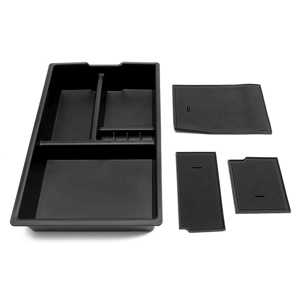 1pcs Black Car Center Console Organizer Tray Replacement Central Armrest Storage Box Holder Fit For Dodge RAM 1500