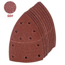 10pcs Selfadhesive Sandpaper Triangle Sanding Sheets 11 Holes Abrasive Tools 40-2000Grit For Bosch PSM 160A Metabo FMS200 Sander
