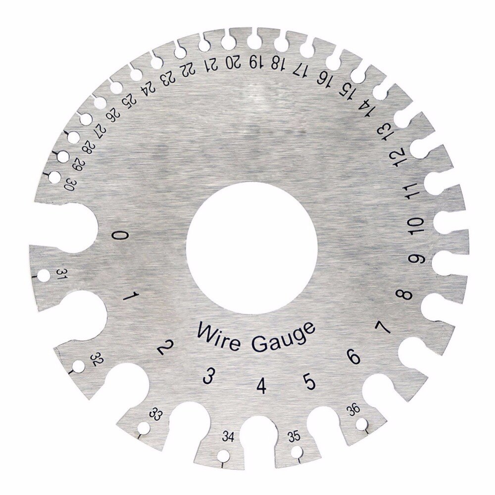 Flexsteel Stainless Steel Dual-Sided Non-Ferrous Wire Gauge 0-36 American Standard & Metric Sheet Metal And Wire Thickness Gauge