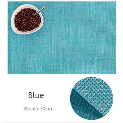 Ermakova 4 Stks/partij Placemats Placemats Antislip Wasbaar Plaats Mat Hittebestendige Placemat Eettafel Disc Kom Pad coaster: Blue