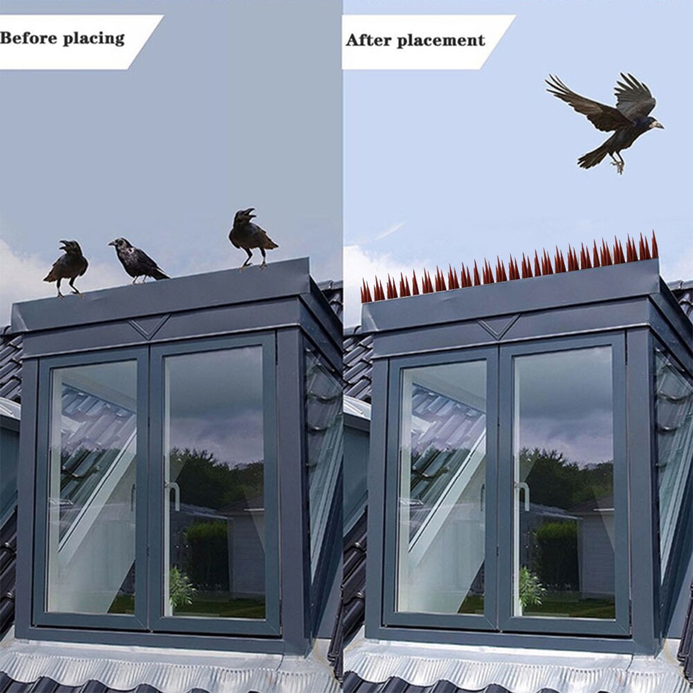 20 pièces anti-oiseaux pointes en plastique Anti Pigeon contre ongles outil de dissuasion des oiseaux