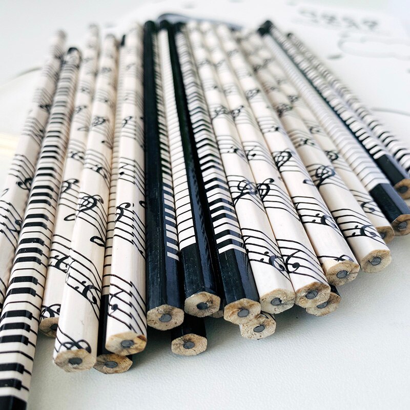 4 sztuk/partia klasyczna klawiatura pianina symbole muzyczne HB standardowe drewniane ołówek szkolne materiały papiernicze pisanie narzędzie szkolne materiały biurowe