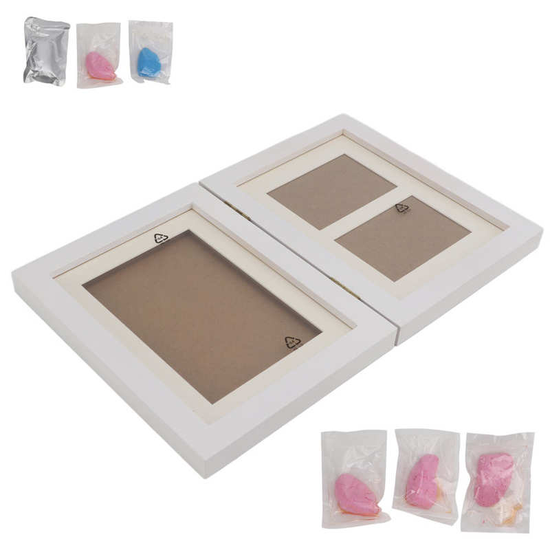 Pet Paw Print Photo Frame Cat Pawprints Picture Frame and Imprint Kit Easy Imprinting Snap In for All Breeds Pet