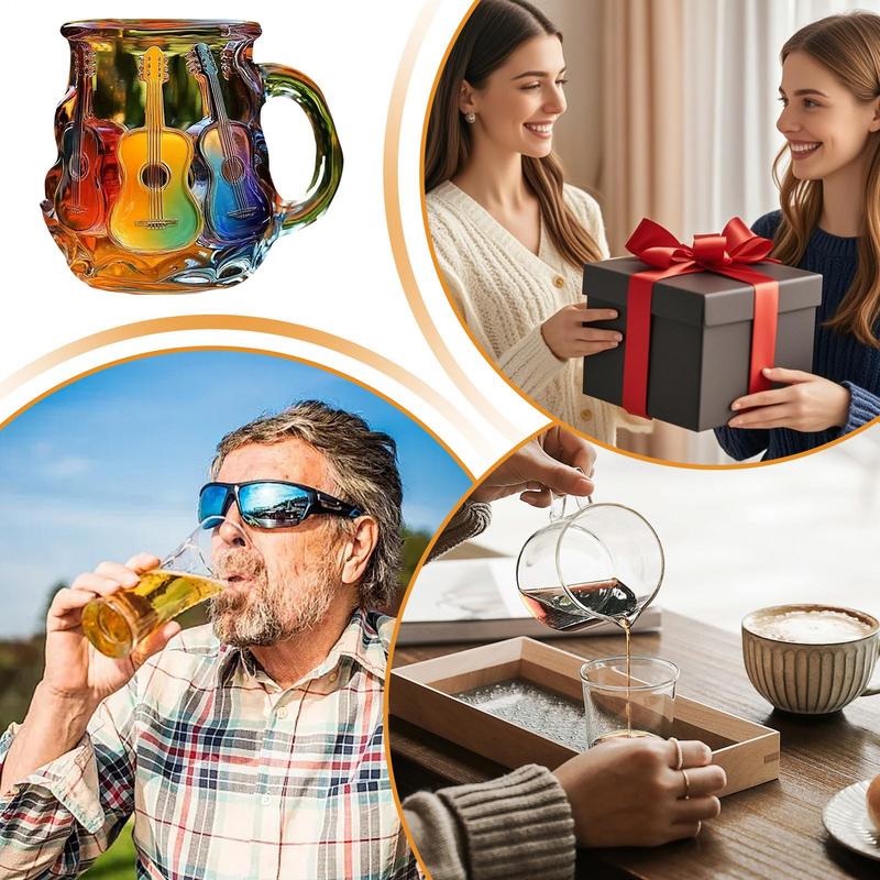 Gitarkunstkopp 3d gitarkaffekopper full av kunstnerisk atmosfære nyhet musikktema krus til lærere musikere gitarist reise