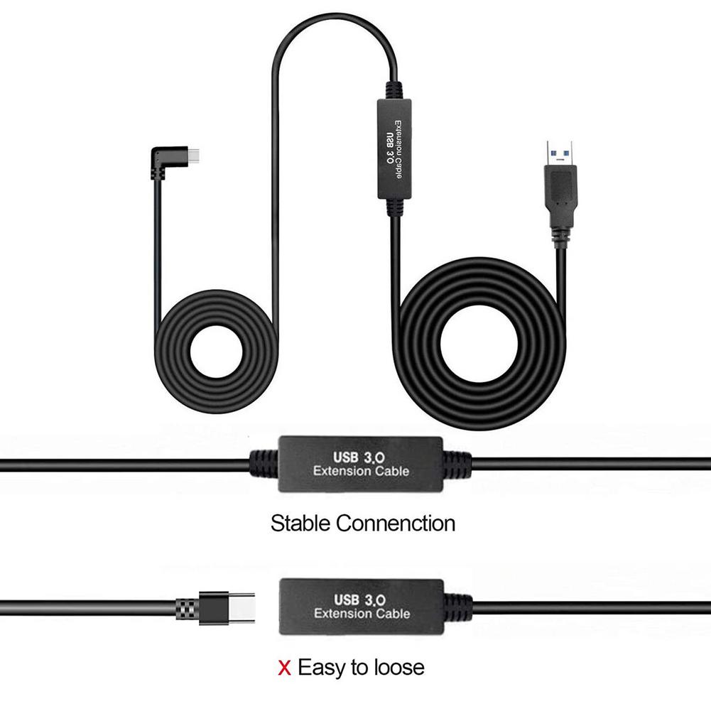 5M Data Line For Oculus Quest 2 Link VR Headset Charging Cable USB 3.0 Type C Data Transfer USB-A Type-C Cable VR Accessories