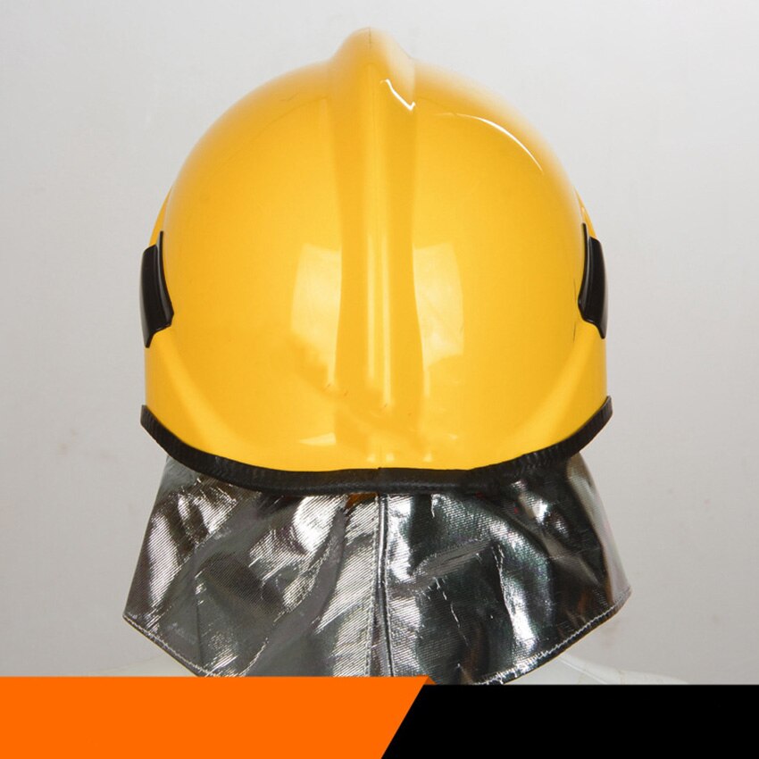 Plastic Fire Helmet Protective firefighter Fireproof Hat Yellow Rescue Helmet WIth Transparent mask Shock proof for Factory