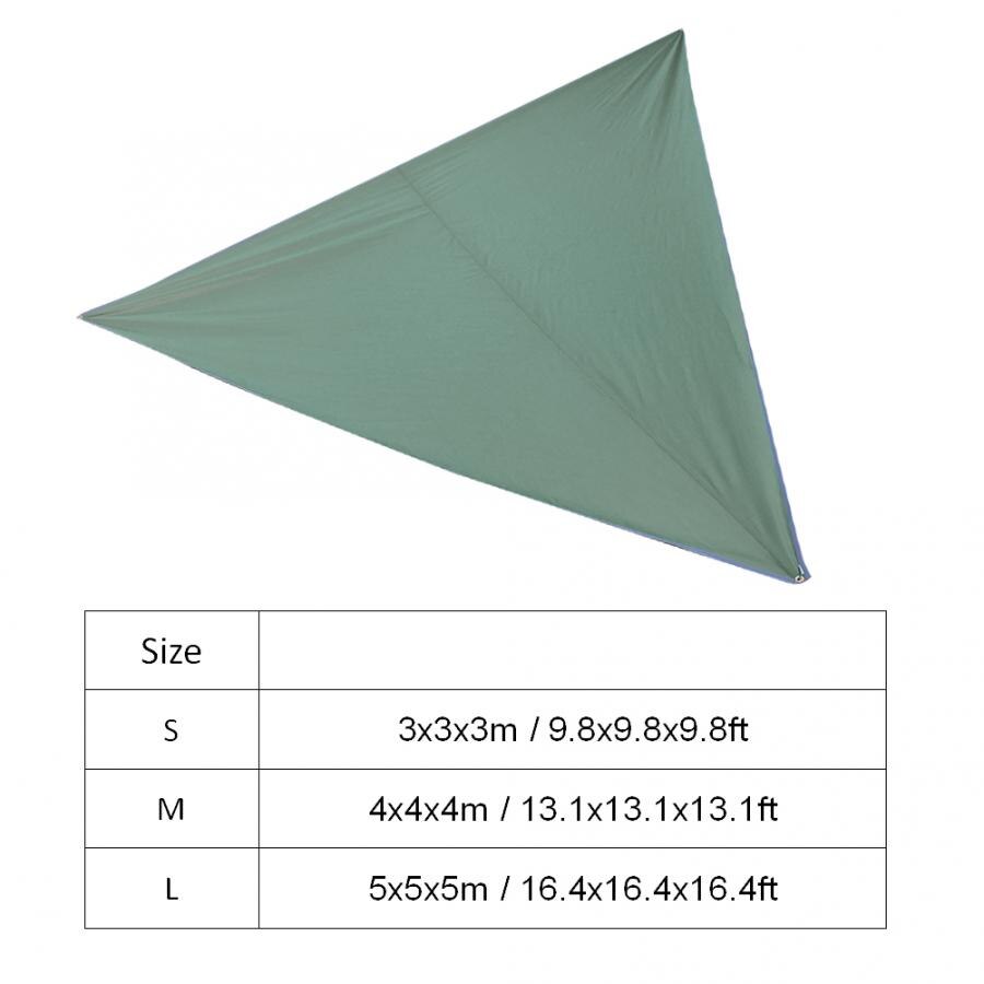 3x3m 4x4m 5x5m Waterproof Triangle Awning Sun Shade Sail Outdoor Sun Shelter Shade Sail Garden Canopy Camping Picnic Tent