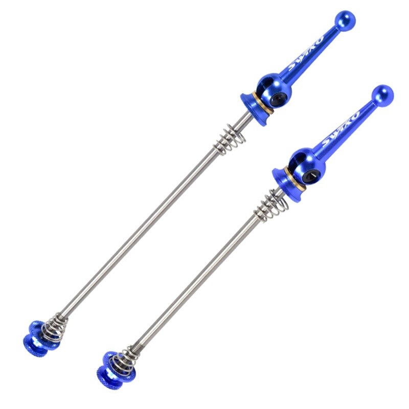 1 Pair Mountain Road Bike Lightweight Quick Release QR Front Rear Skewer Titanium Axle CNC Wheel Hub Fix Lever Bicycle Cycling M: BL