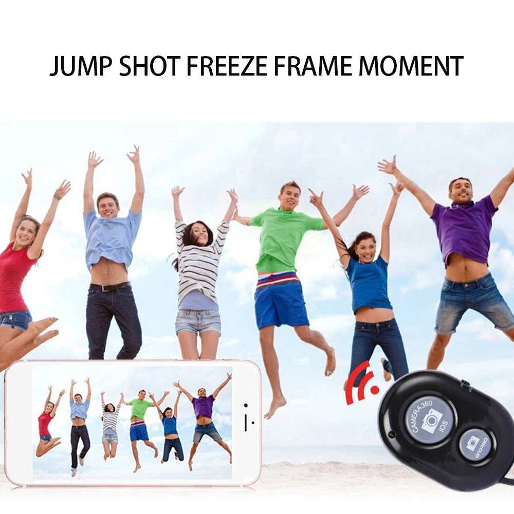 Wireless Bluetooth Remote Control Camera Shutter Selfie Button Controller Trigger Clicker for iOS and Android Devices