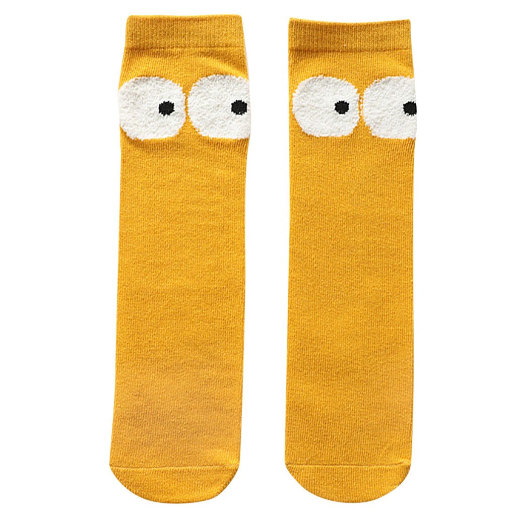 Kleinkind Lange Socken Karikatur Strümpfe Baby Nicht-Unterhose Socken Karikatur Tiere freundlicher Socke Kniehohe Baumwolle freundlicher Mädchen socken: gelb