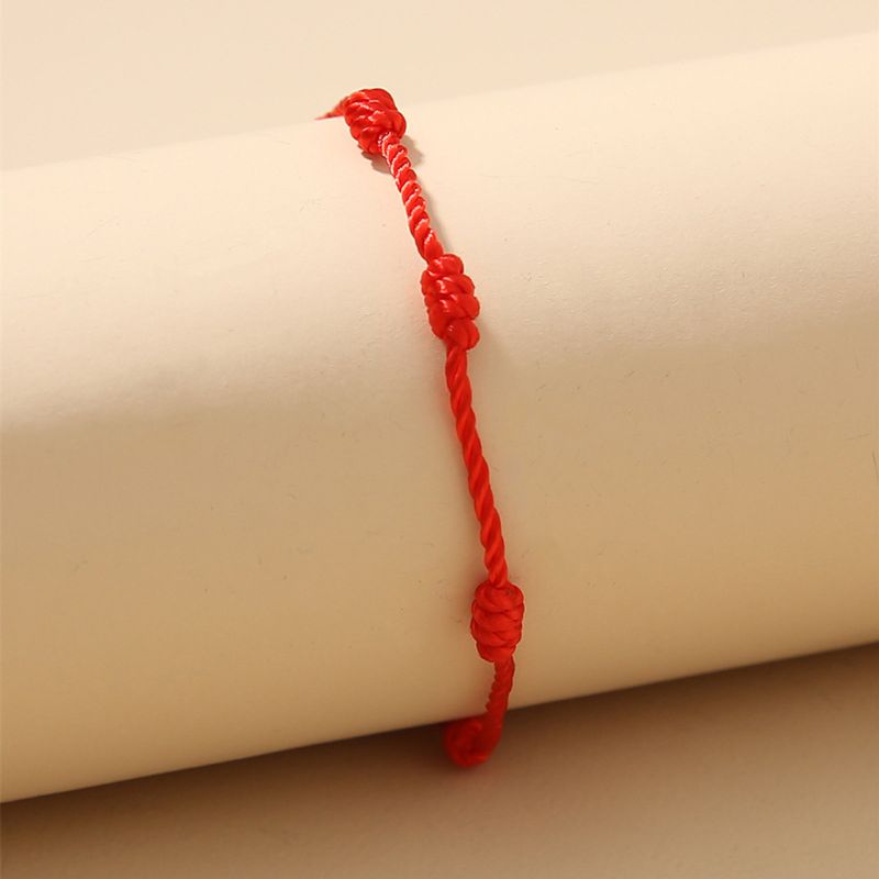 2Pcs 7 Nodi Braccialetto di Corda Rosso per la Protezione Evil Eye Buona Fortuna Amuleto per Il Successo e La Prosperità Braccialetto di Amicizia