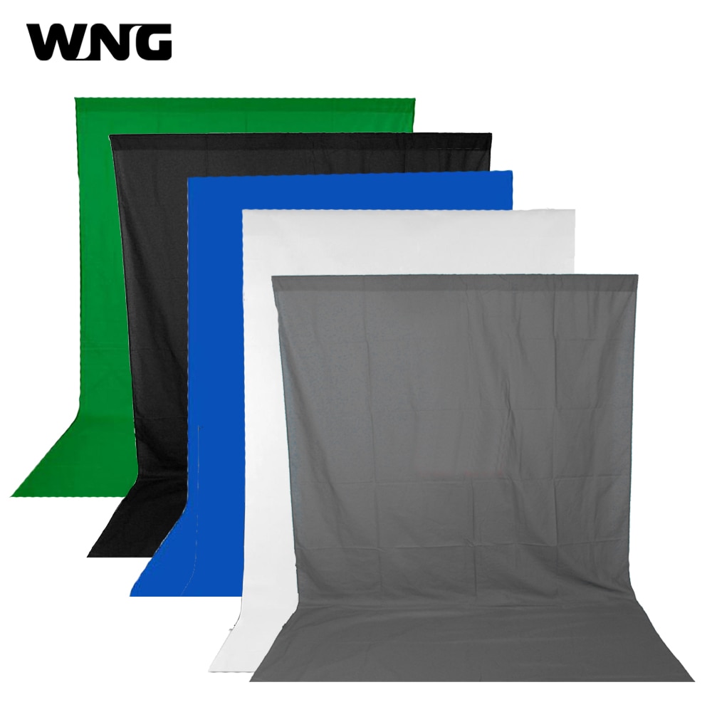 10FT*10FT Muslin Background Cloth Photography Backdrop for Photographic Lighting Studio Black Green Blue White Grey