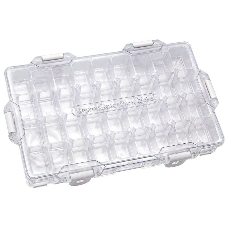 24/36 Grids Watercolor Moisturizing Painting Palette Leakproof Paint Palette Storage Box Stationery Drawing Supplies: L
