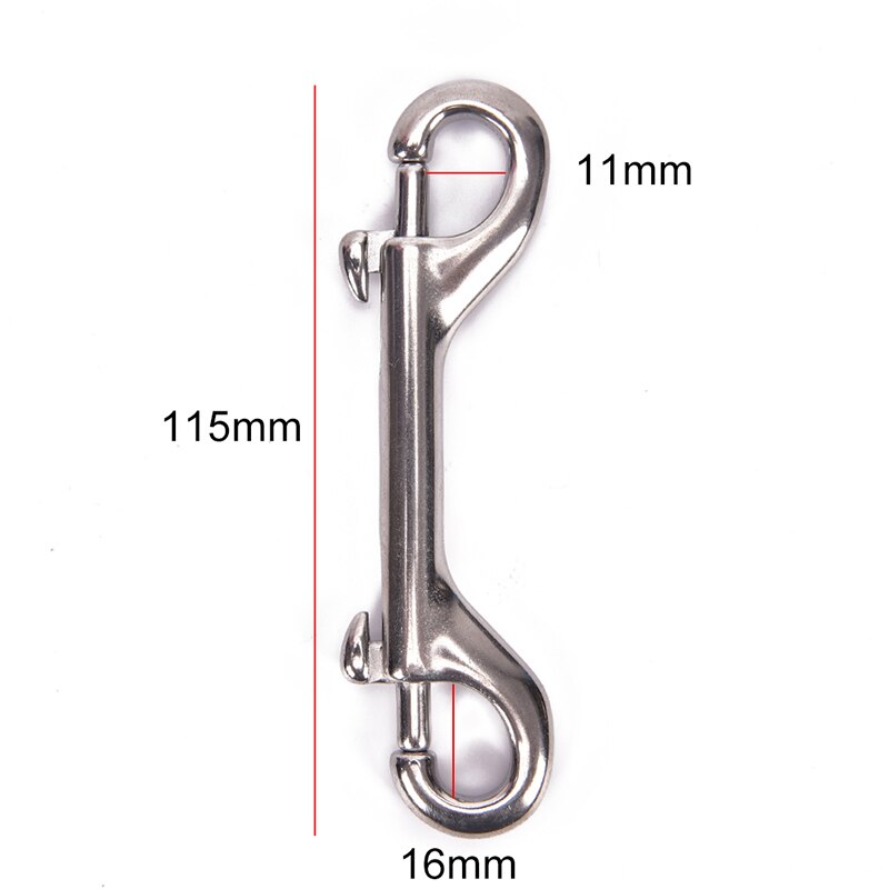 1Pc Ended Hook Chioce Snap Bolt kit 316 Stainless Steel Scuba Diving Double: 115mm