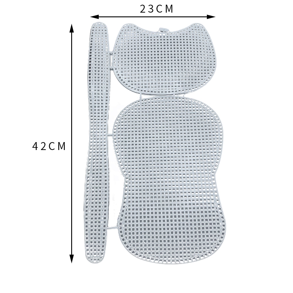 Hestesko taske mesh strikning foer vævning plast mesh ark tilbehør fløjl diy hok taske trim værktøj let strik hjælper