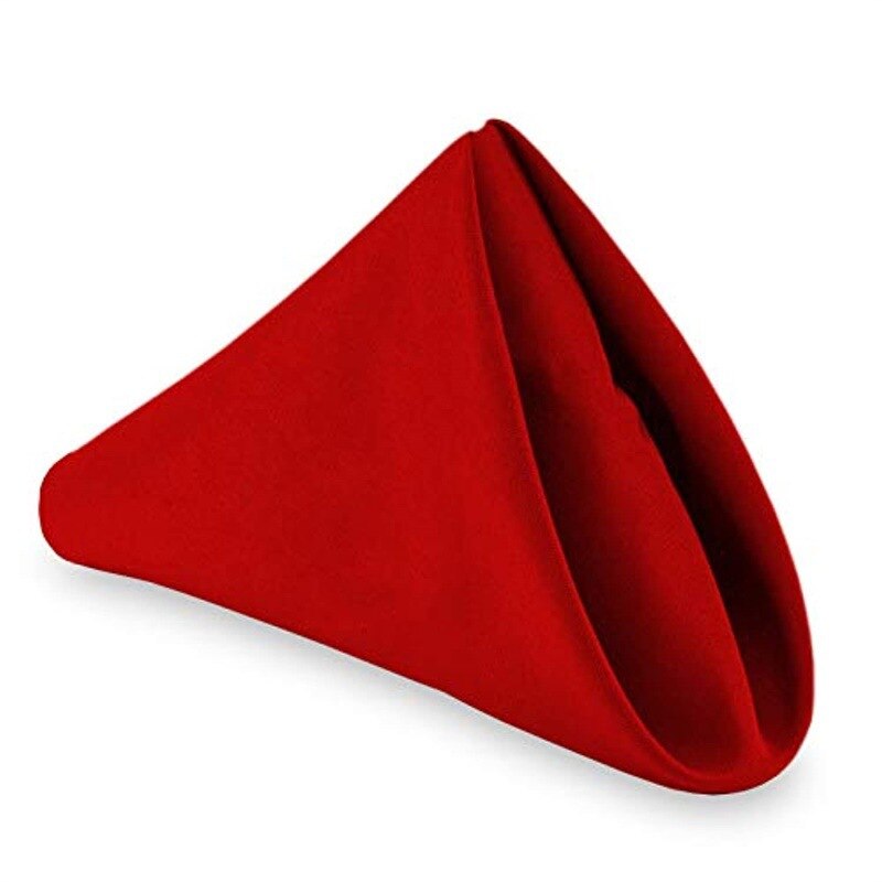 Bordserviet firkantet rent bomuldsstof lomme lommetørklæde til bryllupsdekoration begivenhedsfest hotelforsyninger: Rød