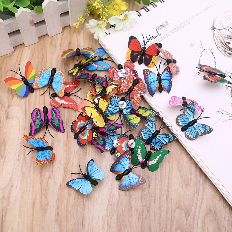 Punaise en forme de papillon, 30 pièces, 53cc, décoration murale fixe, bricolage scolaire