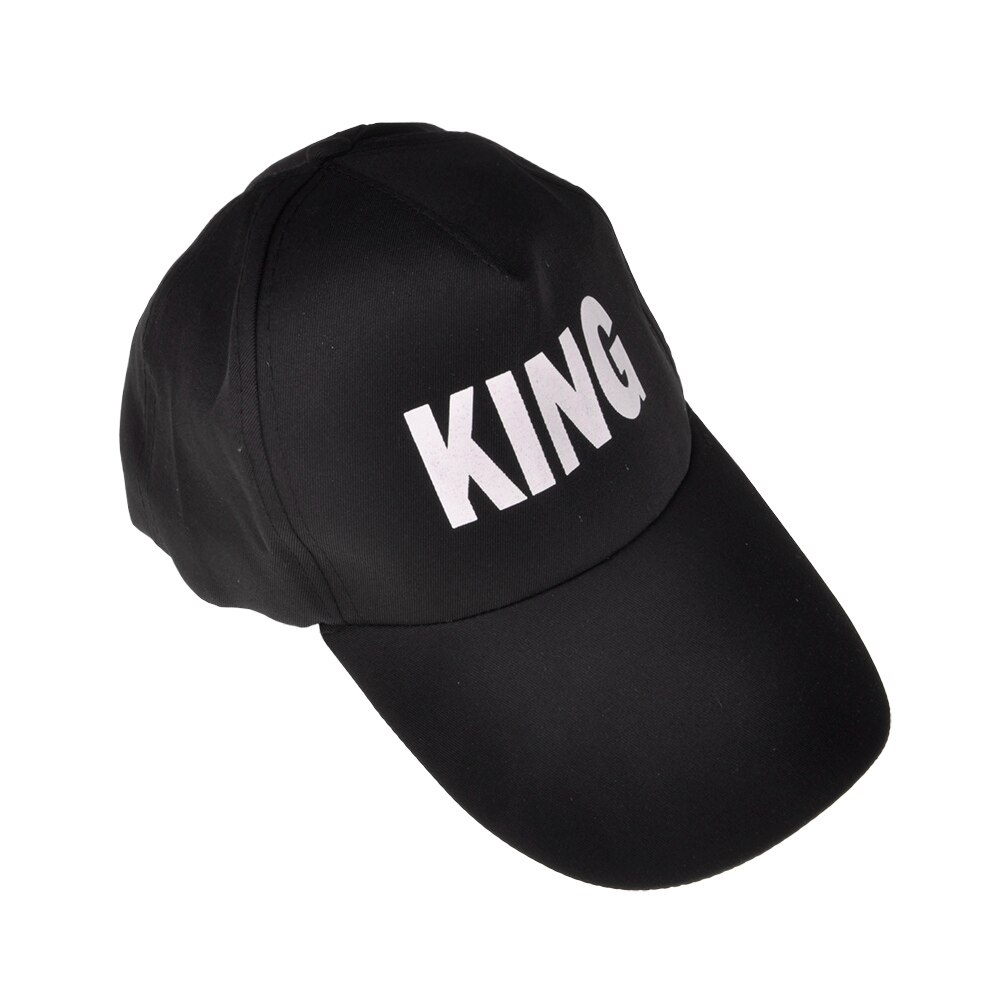 Romantic Lovers Couples King Queen Sports Cap Adjustable Snapback Hat: King