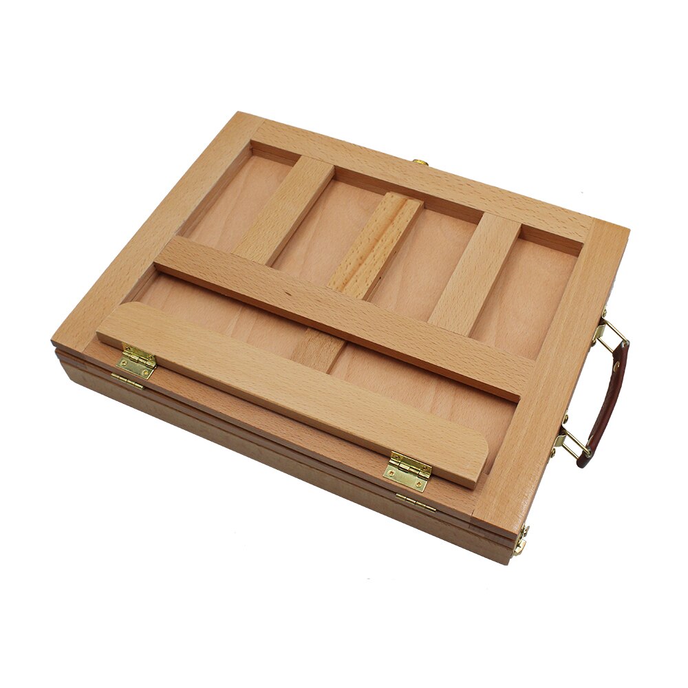 Portable Desk Easel Box Folding Table Wooden Easel Adjustable Positions with Storage Drawer Art Supplies for Students Artists
